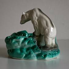Black bear wood carving sculpture cabin rustic decor. Ceramic Polar Bear 6 For Sale On 1stdibs