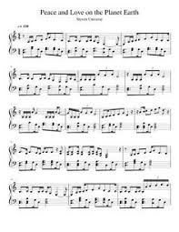 Steven Universe Peace And Love On The Planet Earth Peace And Love On The Planet Earth Musescore In 2020 Peace And Love Earth Planet Earth
