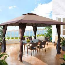 If you're after the replacement canopy for an oztrail deluxe 3.0 gazebo, we have a range of colours available. Buy Phi Villa 13 X13 Uv Block Sun Shade Gazebo Canopy With Hardware Kits Gazebo Shade For Patio Outdoor Garden Events Brown Online In Indonesia B08blb3ztb