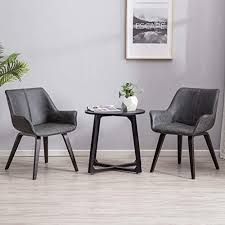 Buy dining room accent chairs and get the best deals at the lowest prices on ebay! Yeefy Charcoal Leather Contemporary Living Room Chairs With Arms Accent Chairs Dining Room Chairs Set Of 2 Charcoal Buy Online In Antigua And Barbuda At Antigua Desertcart Com Productid 123592294