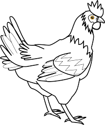 Chicken Line Art Davidone Chicken By Gammillian Animal Coloring Pages Chicken Clip Art Animal Outline