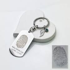 Heart Keychain, Infant Loss, Custom Fingerprint Keychain, Personalized  Fingerprint Keychain, Keychain for Him, Fingerprint Keychain