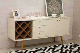 This wine bottle rack looks great on the bar or buffet table, and holds 12 standard 750ml bottles. Utopia 4 Bottle Wine Rack Sideboard Buffet Stand With 3 Drawers And 2 Shelves In Off White And Maple Cream Wine Racks Sideboards From Brazil Wineric Com