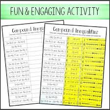 Compound Inequalities Card Match Activity Distance Learning Option Included Compound Inequalities Compound Inequalities Activities Inequalities Activities