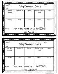 Editable Daily Behavior Chart Worksheets Teaching