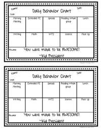 Editable Daily Behavior Chart Worksheets Teaching