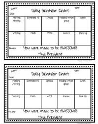 editable daily behavior chart