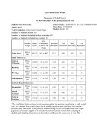 Star Math Results What Do They Mean Test Structure