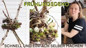 Ostergestecke selber machen für die frühlingsdeko mit diesen 30 ideen. Diy Fruhlingsdeko Gunstig Fur Eingangsbereich Garten Aus Naturmaterial Birkenasten Sukkulenten Youtube