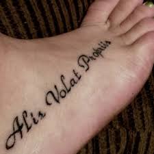 Alis Volat Propriis Tattoo I Got For Mom She Flies By Her Own Wings It S Steal Healing So It Doesn T Look The Best Yet But I Love It