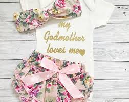 Goddaughter Gift My Godmother Loves Me Baby Shower Gift Baby Girl Bodysuit Godmother Gift God Dau Newborn Girl Outfits Aunt Baby Clothes Goddaughter Gifts