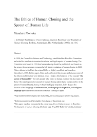 Pdf The Ethics Of Human Cloning And The Sprout Of Human Life