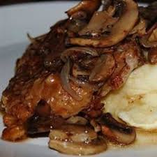 Cream of mushroom soup, water, pork chops, butter, rice, onion soup mix. Baked Pork Chops With Cream Of Mushroom Soup Recipe Allrecipes