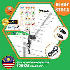 Jenis antena omni ini banyak digunakan untuk jaringan wan dengan tipe konfigurasi p2mp atau point to multi point. 120km Mytv Myfreeview Uhf Tv Antenna Dvb T2 Digital 12elements Anntena My Tv 5c2v Coaxial Cable 10meter Shopee Malaysia