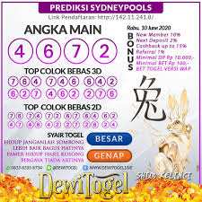 Prediksi Togel Wap Sydney Rabu 10 Juni 2020 Di 2020 Minggu Rabu 26 Agustus