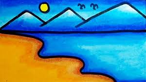 Gambar pemandangan alam yang mudah dan simple. Cara Menggambar Pemandangan Pantai Dan Gunung Mudah How To Draw Beach Scenery Easy Step By Step Youtube