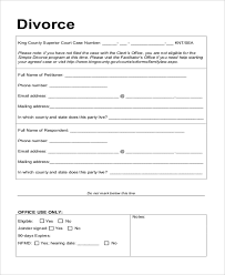 (divorce) texas supreme court approved divorce forms kit: Free 17 Sample Divorce Forms In Pdf Ms Word