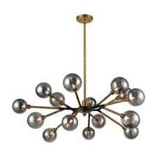 Elk Lighting Inc Elk Starting Point 15 Light Pendant In Aged Brass And Matte Black