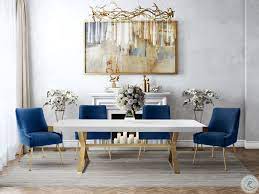 Adeline White And Gold Dining Table Green Dining Room Gold Dining Room Dining Table Gold