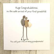 First Grandchild Card Congratulations Grandparents New Grandchild Pebble Art Cute Card U Grandparents Card Birthday Card Sayings Anniversary Card Messages