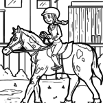 Deze kleurplaat heb je gevonden op jouwkleurplaten.nl. Kleurplaten Paardrijden En Paardrijden Gratis Om Af Te Drukken En Te Kleuren
