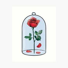 The design collaboration reflects belle's appreciation for the rose and her relationship with the beast. Beauty And The Beast Rose Art Prints Redbubble