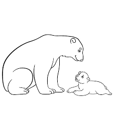 Other great ideas for text: Coloring Pages Mother Polar Bear Sits With Her Little Cute Baby And Smiles Royalty Free Cliparts Vectors And Stock Illustration Image 63023969