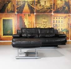 6500 with measurements 2436 x 1188. Rolf Benz Black Leather Sofa 2 Pieces Type 6500 Catawiki
