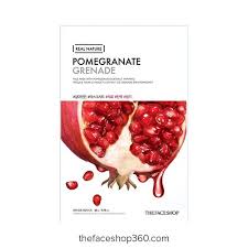 Mặt nạ lựu Real Nature Mask Pomegranate The Face Shop (Mới) - TheFaceShop360