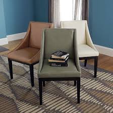 Curved Leather Chair Dining Chairs Dining Room Furniture Modern Dining Room Chairs Upholstered