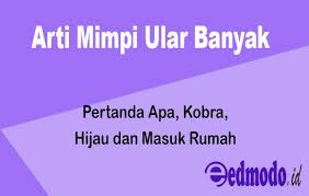 Dalam mimpi itu, saya berbagi ranjang dengan teman saya malam itu. Arti Mimpi Ular Banyak Pertanda Apa Kobra Hijau Dan Masuk Rumah