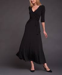 Take A Look At This Black Surplice Dress Today Dresses Womens Dresses Surplice Dress