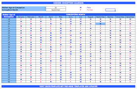 Chinese Gender Calendar Exceltemplate Net