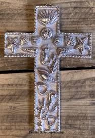 This product has been discontinued. Wall Hanging Pewter Cross Decor Mcp038 Camino Real Imports