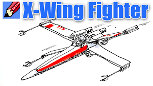 Draw A Star Wars X-Wing Fighter Real Easy - Youtube