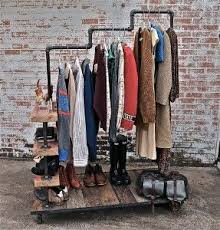 Multifunctional clothes rack hanging shelves. Industrial Garment Rack Garment Racks Diy Clothes Rack Clothing Rack
