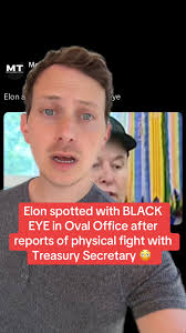 Elon Musk was spotted with a black eye in the Oval Office following reports  of a physical altercation with Trump Treasury Secretary Scott Bessent.  Follow the MeidasTouch Podcast