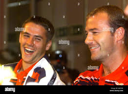 Football laughing michael owen hi-res stock photography and images