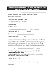 John hancock life insurance company (u.s.a.), boston, ma 02116 (not licensed in new york); Form Ccauth Authorization Form For John Hancock To Accept Credit Card Payments For Long Term Care Insurance Printable Pdf Download