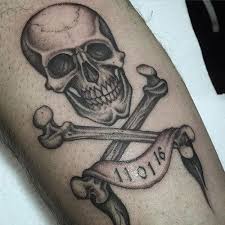 Skull and crossbones tattoos were considered as a sign of rebellion; 34 Skull Bones Tattoo Ideas Exclusive Gaming Wallpapers