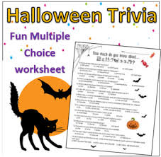 A) fruit b) vegetable c) herb d) spice 2. Fun Halloween Worksheet Multiple Choice Trivia English By Brave Education