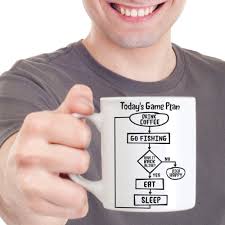 Fishing Coffee Mug Todays Game Plan For And 50 Similar Items