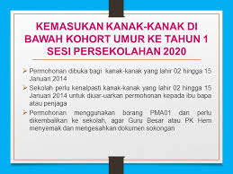 Takwim minggu persekolahan sesi 2020 kumpulan a dan b sekolah mengikut negeri dalam ketetapan kpm. Kemasukan Kanak Kanak Di Bawah Kohort Umur Ke Tahun 1 Sesi Persekolahan 2020 Sjk C Min Sin æ§ŸåŸŽæ˜Žæ–°å­¦æ ¡