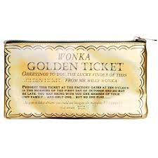 Charlie And The Chocolate Factory Wonka Golden Ticket Vanity Case