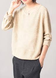 We will rely on you, our users, to submit quality posts and to downvote abuses. Cozy Beige Knit Tops Casual Long Sleeve Sweater Patchwork Soolinen