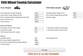 5th Wheel Weight Calculator