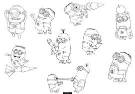 Despicable Me 2 Minions Coloring Pages Printable Minion Coloring Pages Minions Coloring Pages Cartoon Coloring Pages