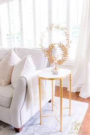Browse living room decorating ideas and furniture layouts. White And Gold Home Decor Randi Garrett Design