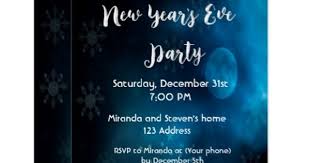New Years Eve Party Invitation With Snow Blue Moon Zazzle Com New Years Eve Party Party Invitations New Years Eve