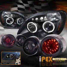 2005 2010 Chevy Cobalt Led Halo Projector Black Headlight Smoke Led Tail Light Chevy Cobalt Led Tail Lights 2010 Chevy Cobalt